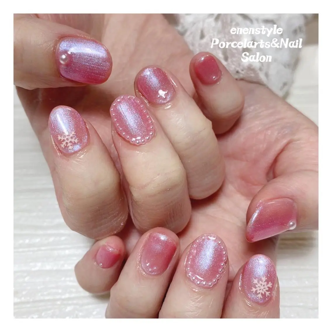 ミディアム ネイル 🐾enen style 🐾のネイルデザイン