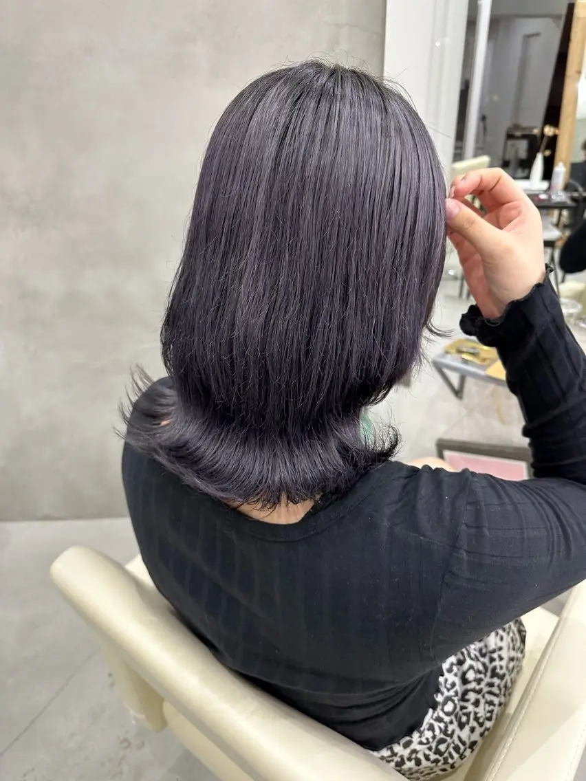 ミディアム カラー さあや 【透け感/艶感】のヘアスタイル