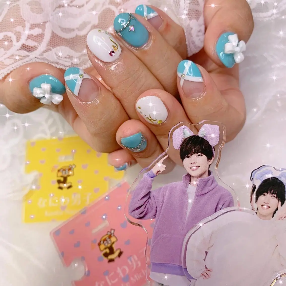 ネイル リボン ハンドネイル La neige* yuki 🐩🌙のネイルデザイン