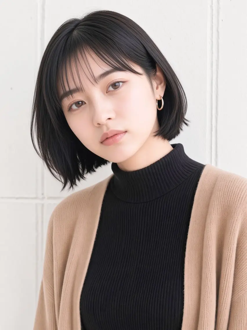 ショート ボブ カット ヘアカラー ヘッドスパ 石沢 知康のヘアスタイル