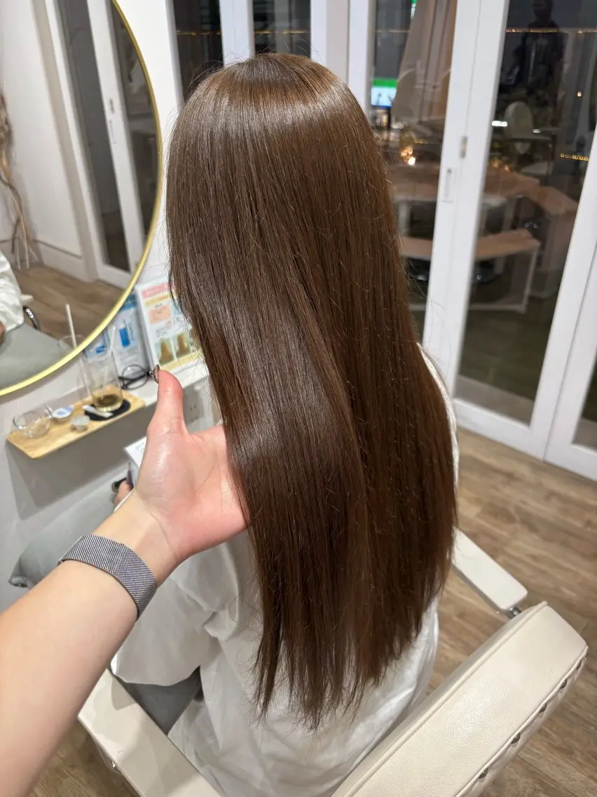 ロング カラー ヘアカラー トリートメント Risa🐈⬛/ グレージュ/透明感のヘアスタイル