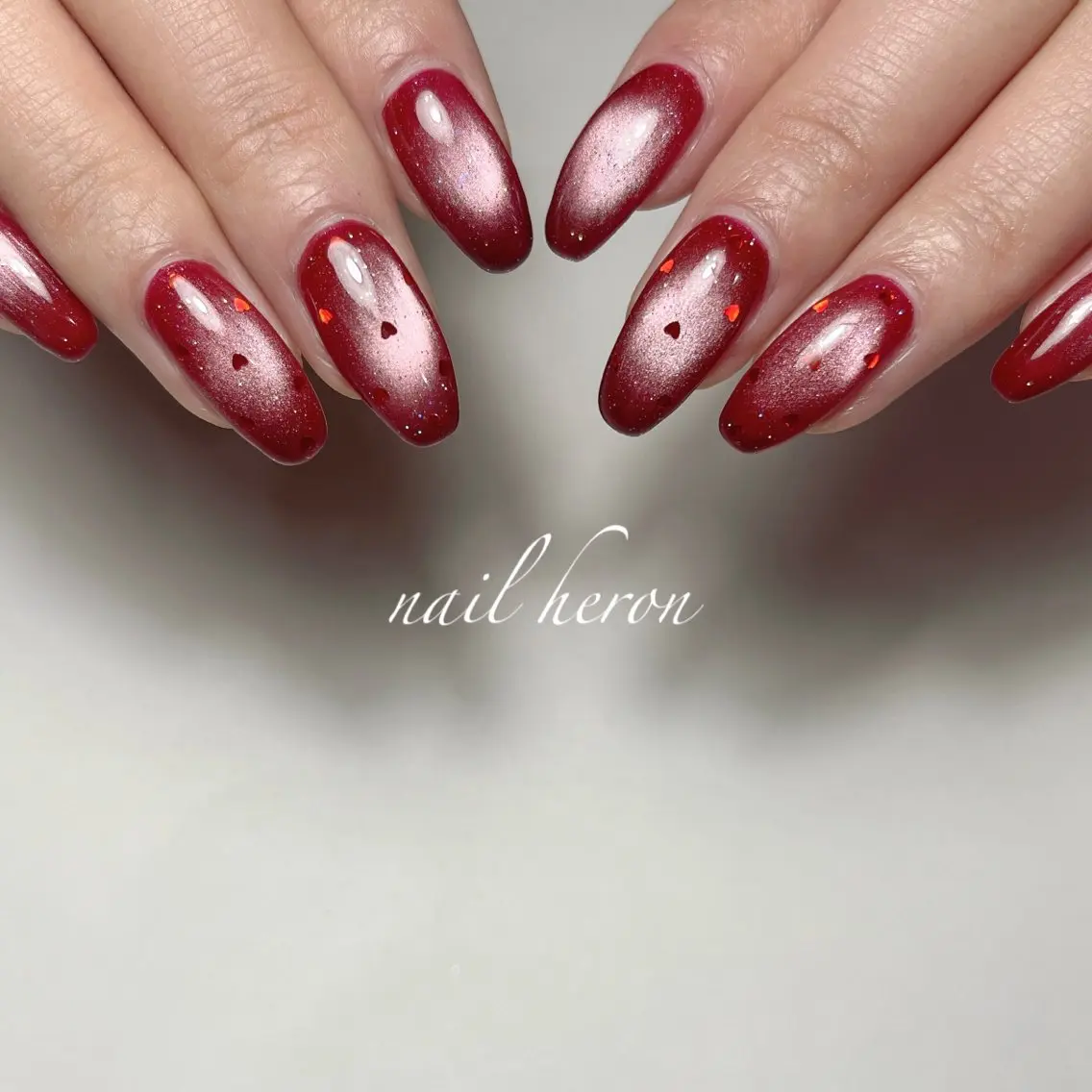 ネイル ハート ハンドネイル saki_ nail heronのネイルデザイン