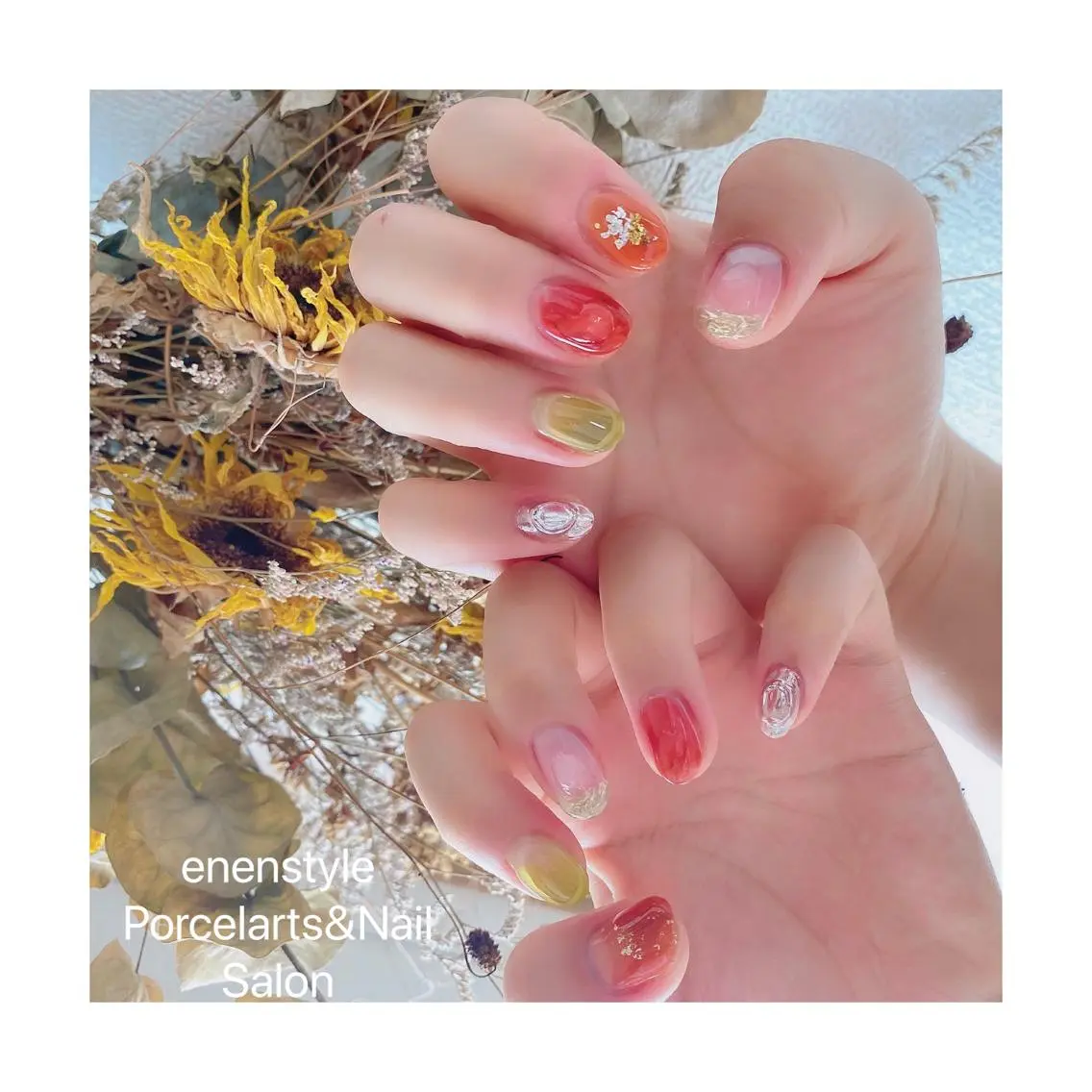 ショート ネイル ハンドネイル 🐾enen style 🐾のネイルデザイン