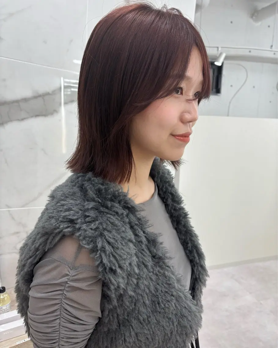 ショート 切りっぱなしボブ ボブ ボブ顔周りカット honokaのヘアスタイル