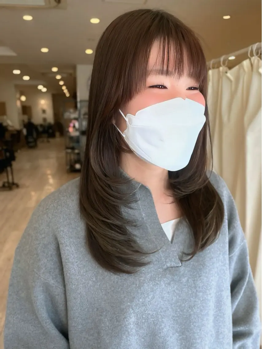 ロング カット ヘアカラー トリートメント ✨レイヤーお任せ✨ 林有里子のヘアスタイル
