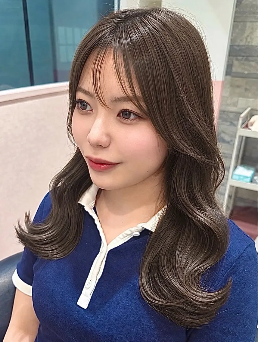 セミロング カット ヘアカラー トリートメント レイヤー/インナー 髪質改善/まなかのヘアスタイル