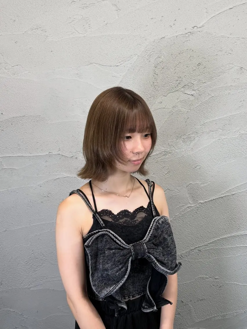 ミディアム ボブ くびれヘア だいち/柏/ 矯正/髪質改善のヘアスタイル