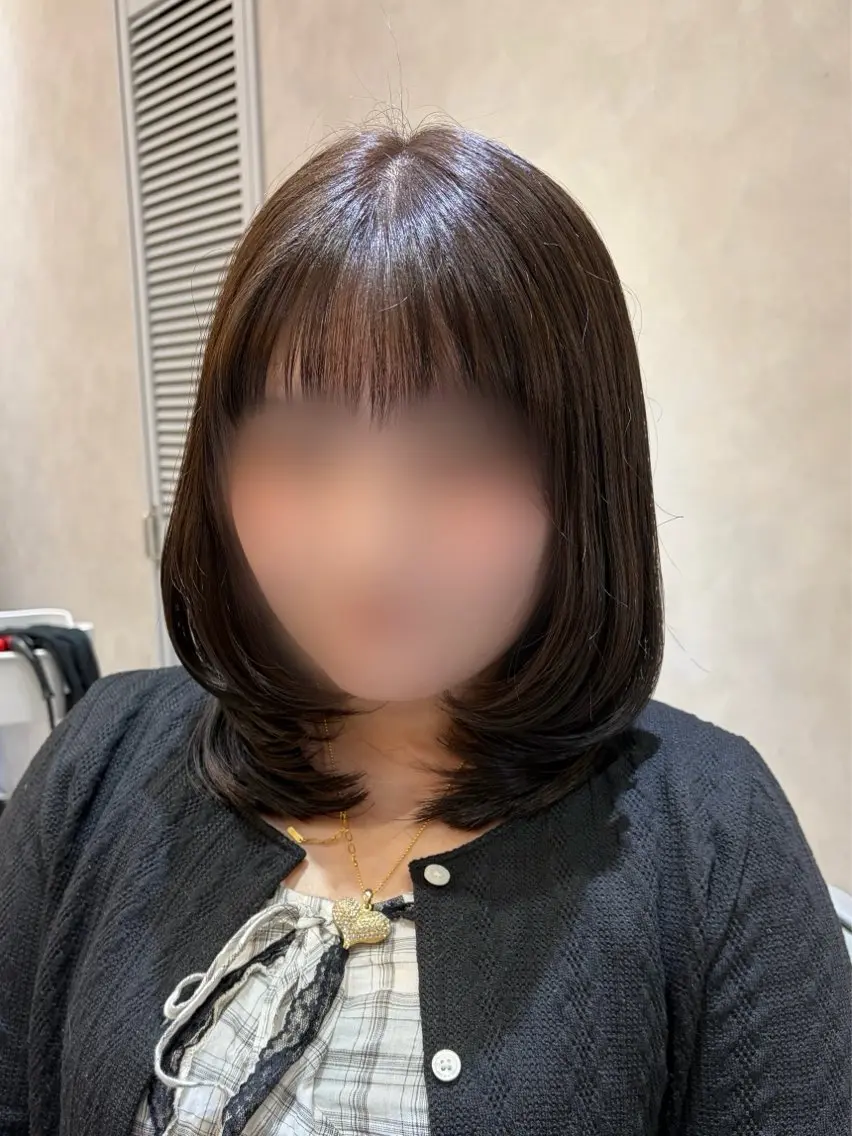 ミディアム カラー ボブレイヤー ミディアムレイヤー ボブ レイヤーカット ヘアカラー Ayano🎀 レイヤー×透明感🎀のヘアスタイル