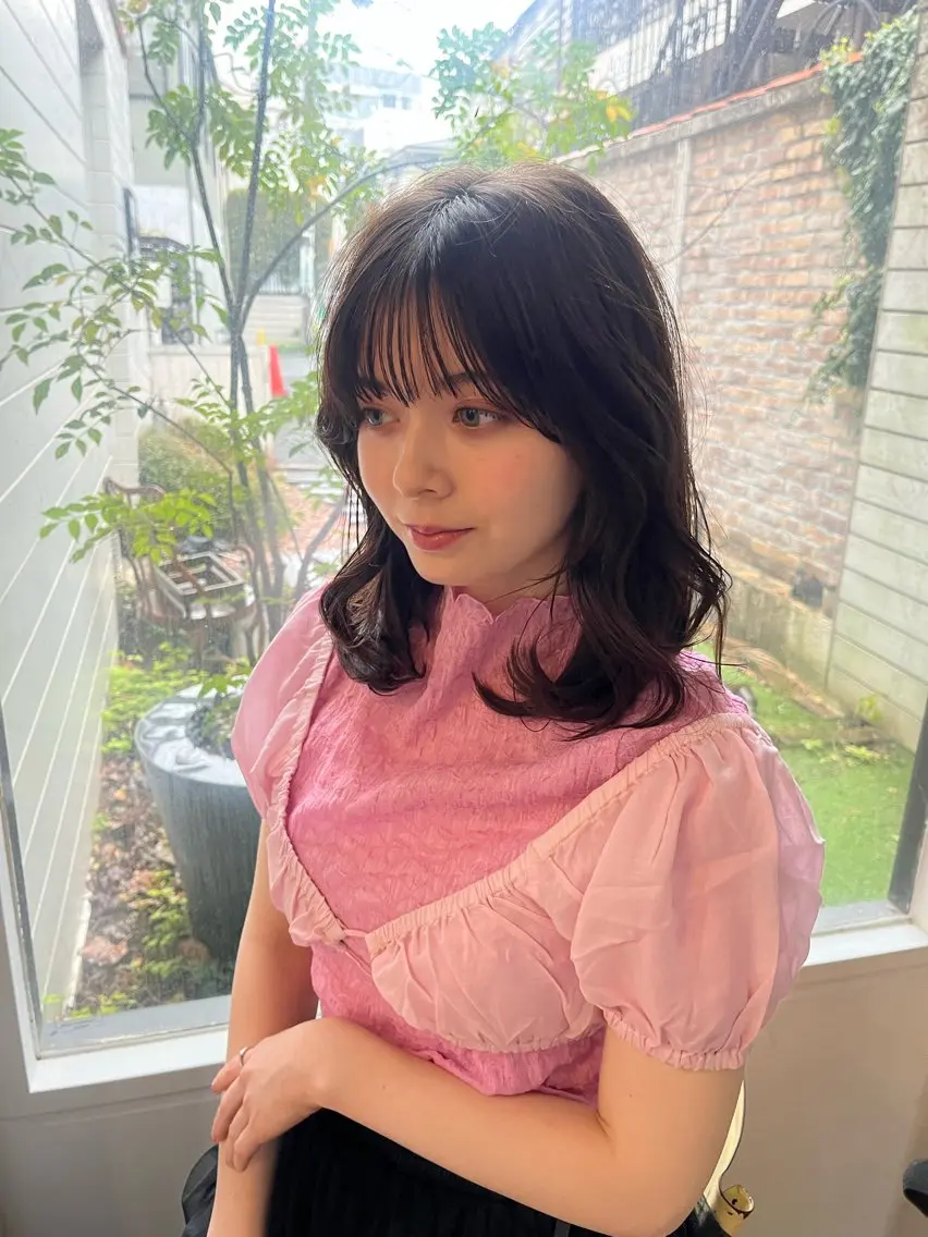 前髪ストレート+カットの写真
