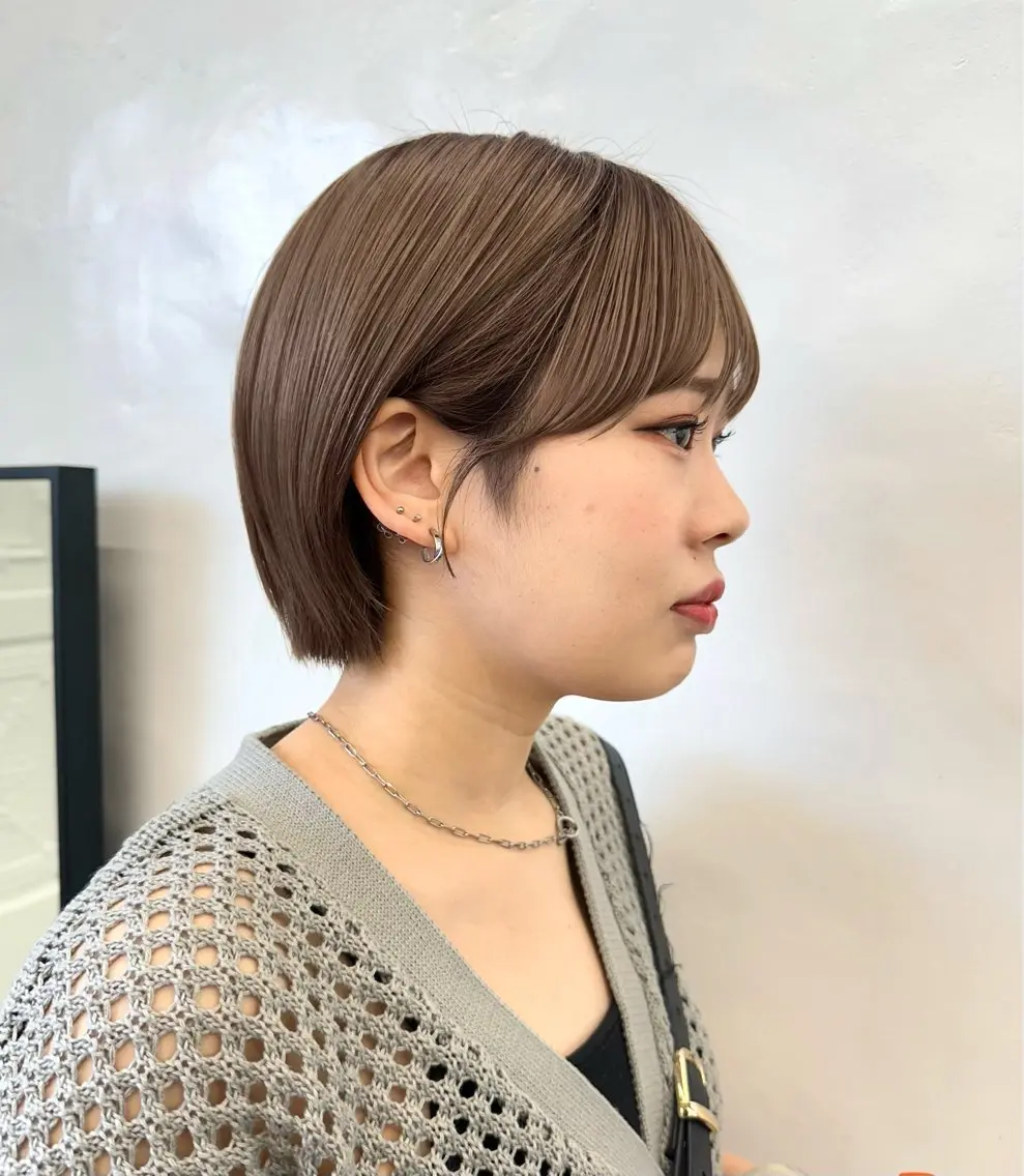 ショート ショートヘア 盛れる顔周り /透明感/かりん🎀のヘアスタイル