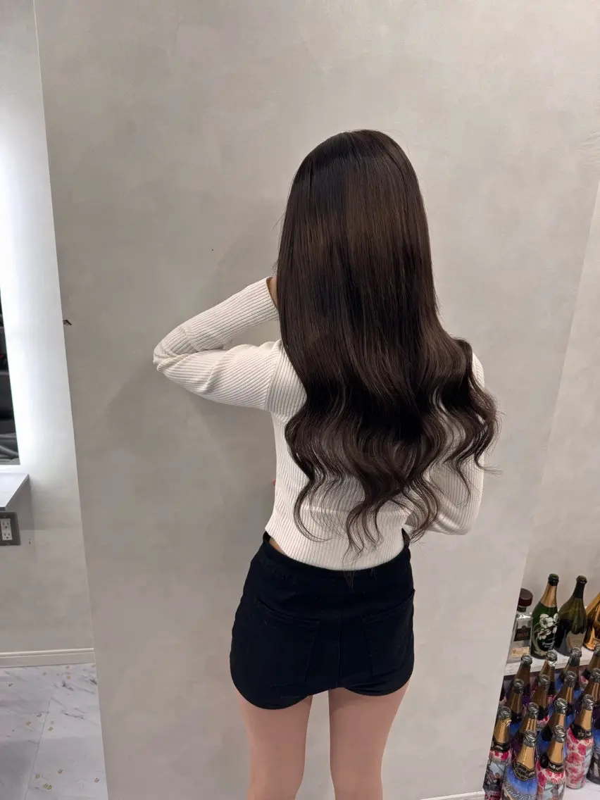 セミロング カラー ヘアアレンジ カット エクステ 🏝️ハイトーン× エクステ特化🏝️のヘアスタイル