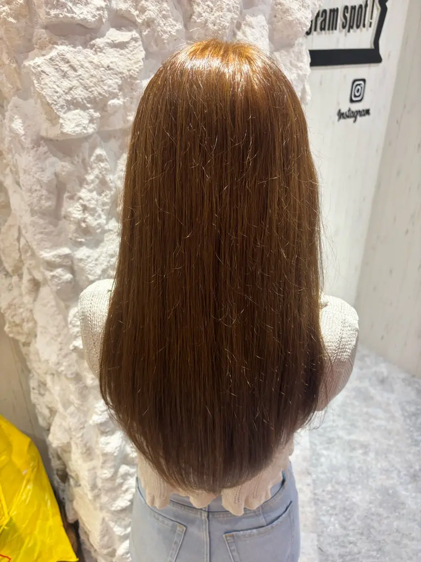 ロング カラー ブラウンカラー トリートメント ヘアカラー トリートメント Agu.hair__ ミナミのヘアスタイル