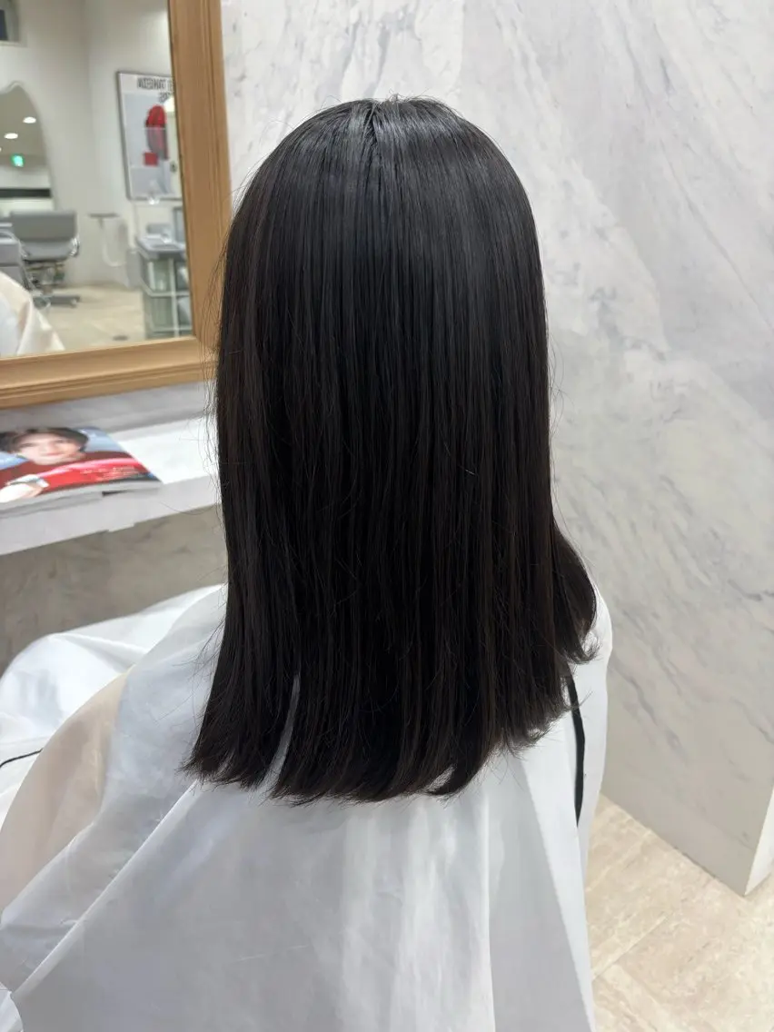 パーマ ストレートパーマ りお🎀韓国🫧カラ ーモデル募集中のヘアスタイル