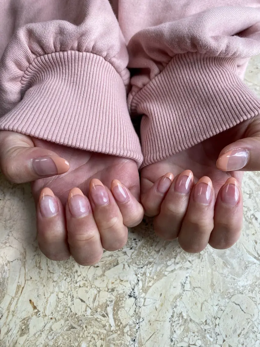 ネイル フレンチネイル 春ネイル ハンドネイル mieux YUKOのネイルデザイン