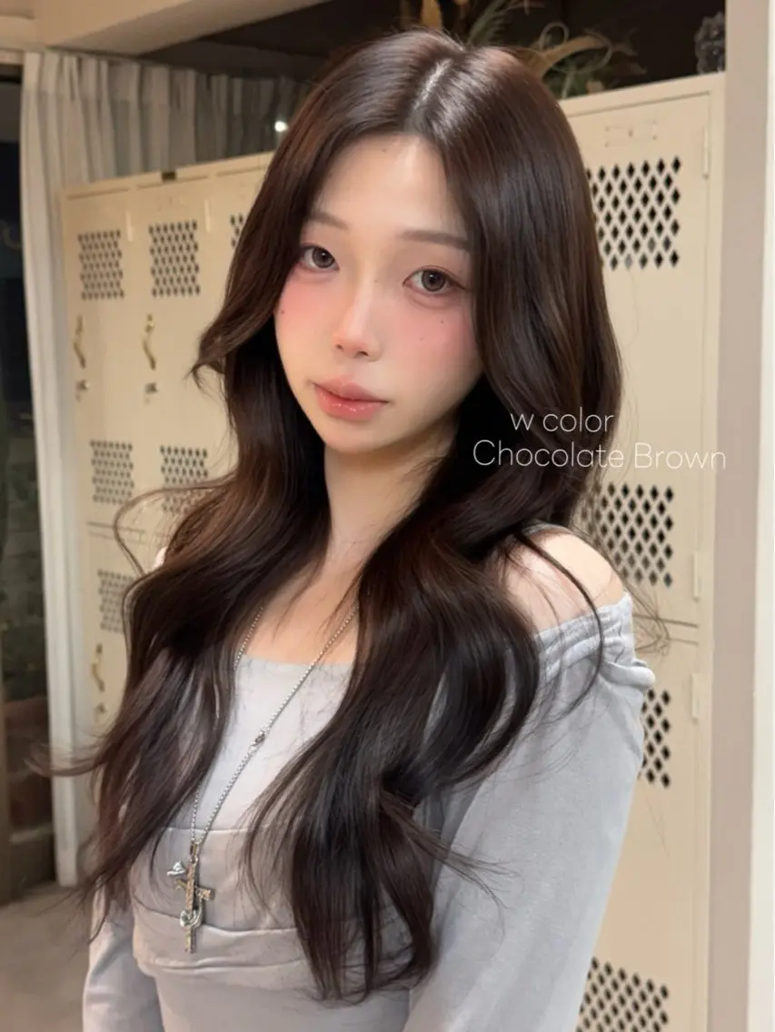 ロング カラー ブリーチ ブラウンカラー ブリーチなしカラー ヘアカラー トリートメント 韓国ヘア/美髪 / Inori🇰🇷のヘアスタイル