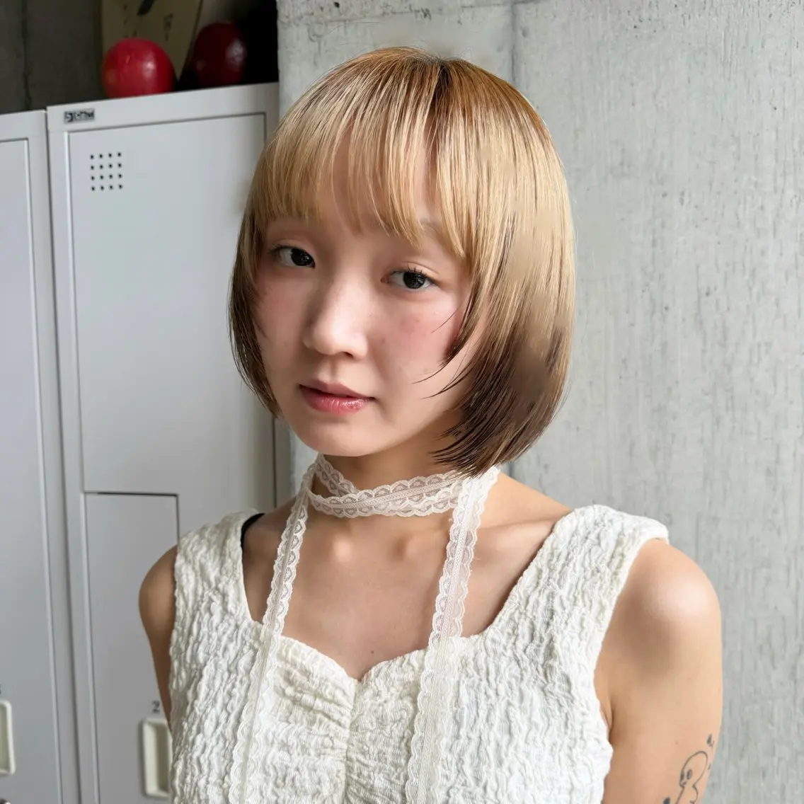 ミディアム ヘアアレンジ カット トリートメント 💥透明感カラー×レ イヤーボブリクト💥のヘアスタイル