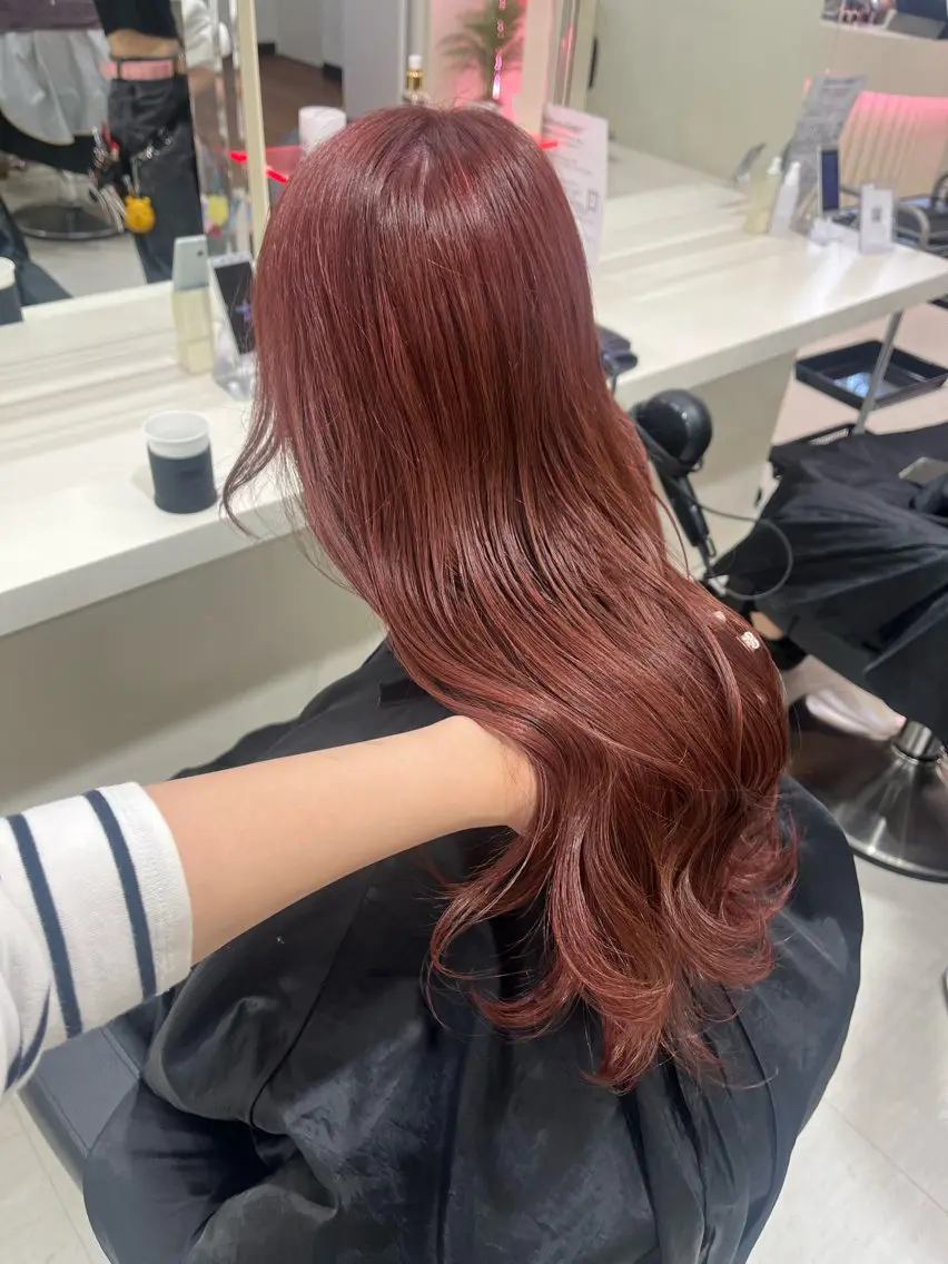 ロング カラー ベージュカラー ブリーチ ダブルカラー ブリーチなしカラー ピンクカラー 大人上品ベージュ 🎀HARUNAのヘアスタイル