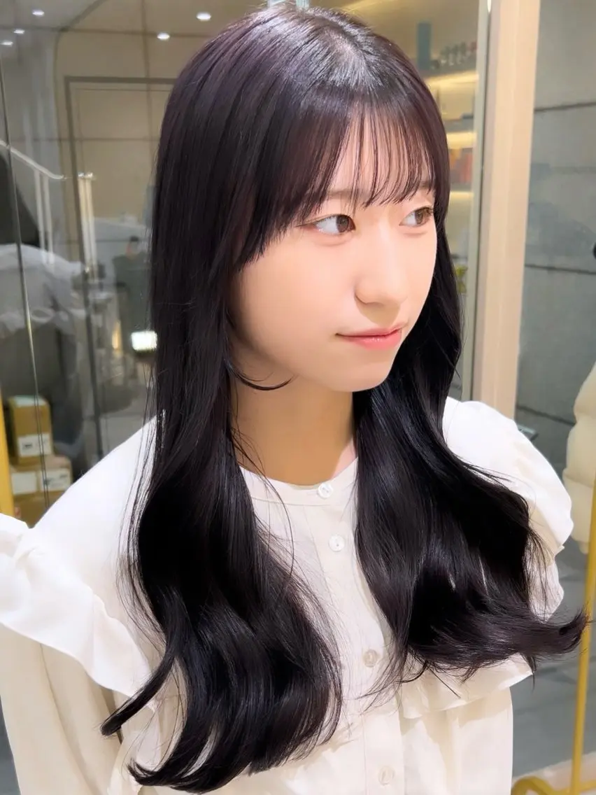 ロング カラー ブリーチ 透明感カラー グレージュ ラベンダーカラー ラベンダーグレージュ ヘアカラー 🇰🇷レイヤー/ト レンドまつげ🎀ミキのマツエク・マツパデザイン