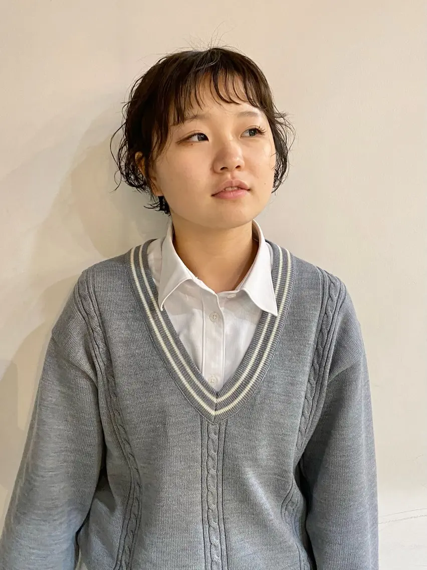 ショート パーマ 小日向 沙織のヘアスタイル