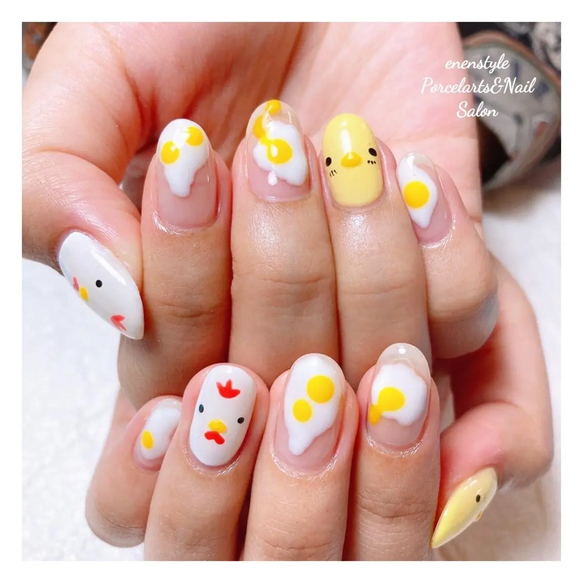 ミディアム ネイル 🐾enen style 🐾のネイルデザイン