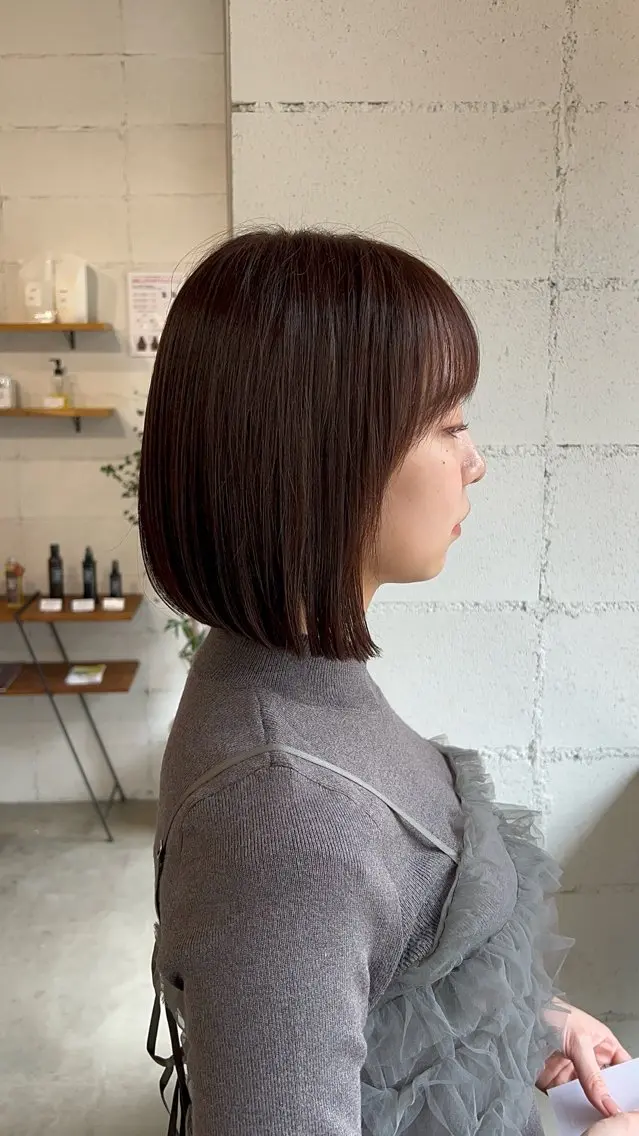 ミディアム 1回で綺麗になる 髪質改善 小山光のヘアスタイル