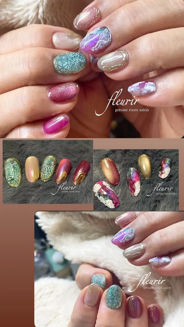 ネイル ニュアンスネイル フルリール 【プライベートサロンのネイルデザイン