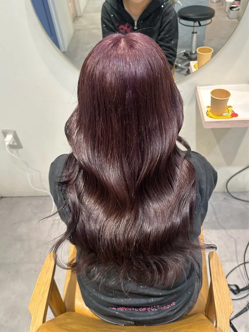 ロング カラー ヘアカラー HANAME 原宿美容室のヘアスタイル