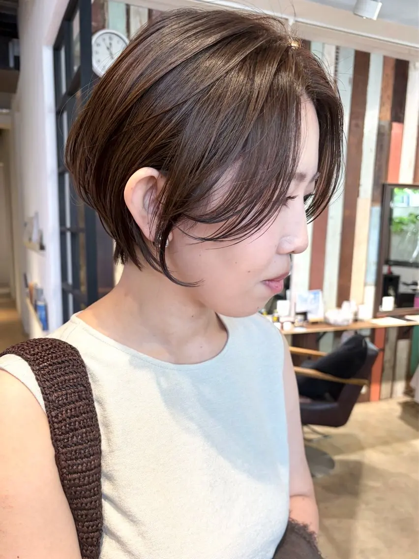 ショート カラー ヘアアレンジ ショートボブ ハンサムショート ボブ ショートヘア カット ヘアカラー ショート/似合わせ レイヤー/福岡聖容のヘアスタイル