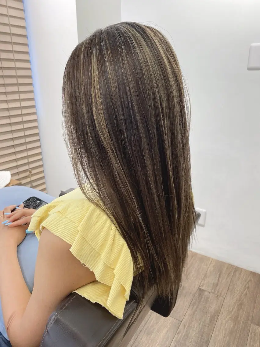 ロング カラー ヘアカラー トリートメント ハイライト⭐️上野 高広のヘアスタイル