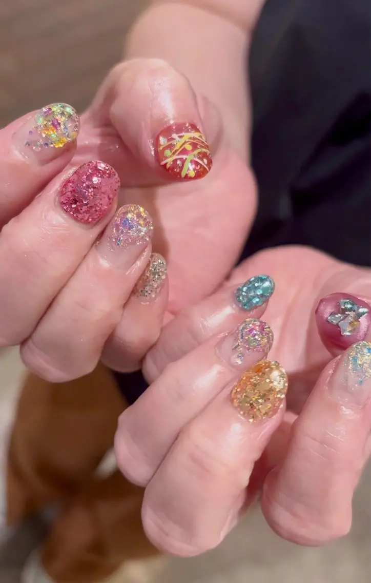 ネイル ブルー ジェルネイル モンタナ nailのネイルデザイン