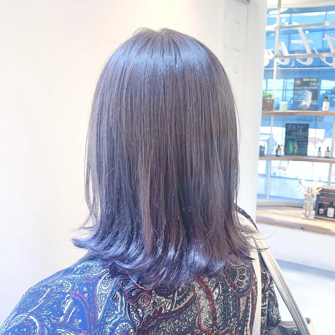 ミディアム カラー ヘアアレンジ ラベンダーカラー 似合わせhair🔸 アサダ タカコ🔸のヘアスタイル