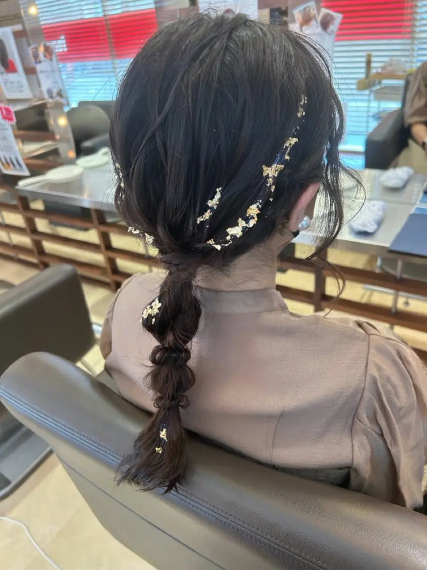 ロング ヘアアレンジ ヘアセット 🩵髪質改善✨ YUNAのヘアスタイル