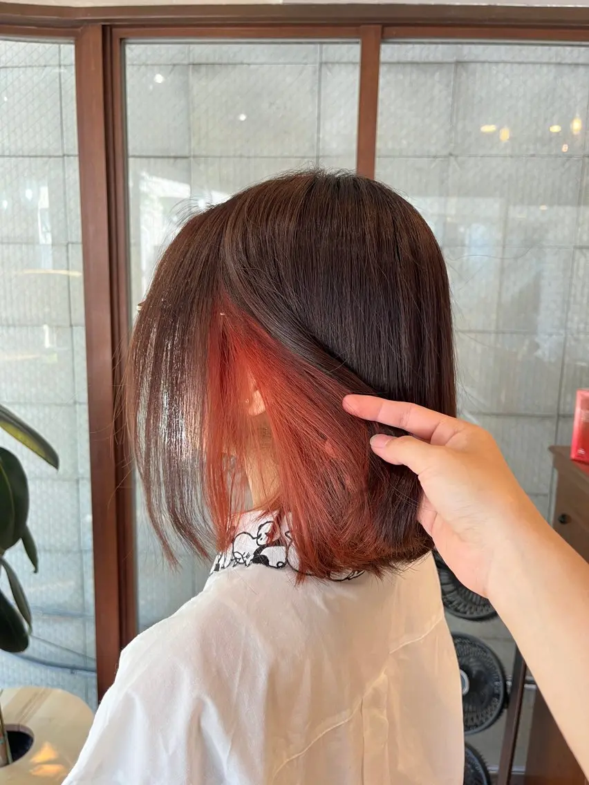 ミディアム カラー ブリーチ ヘアカラー ナチュラル透明感 カラー/なお🍊のヘアスタイル