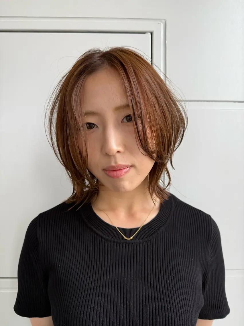 ミディアム カラー カンノ サトシのヘアスタイル