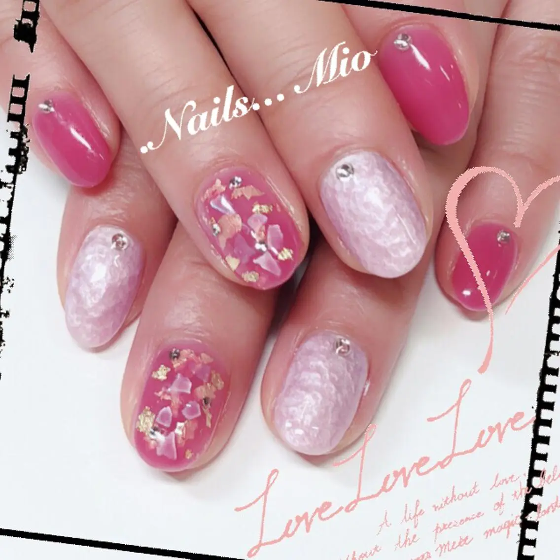 ネイル アートネイル ストーンネイル .Nails Mio 赤羽西ネイルサロンのネイルデザイン