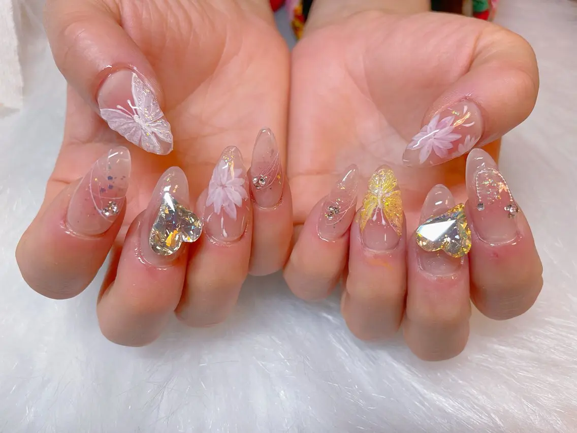 ネイル チークネイル ニュアンスネイル ピンク ワンホンネイル エン Nail salonのネイルデザイン