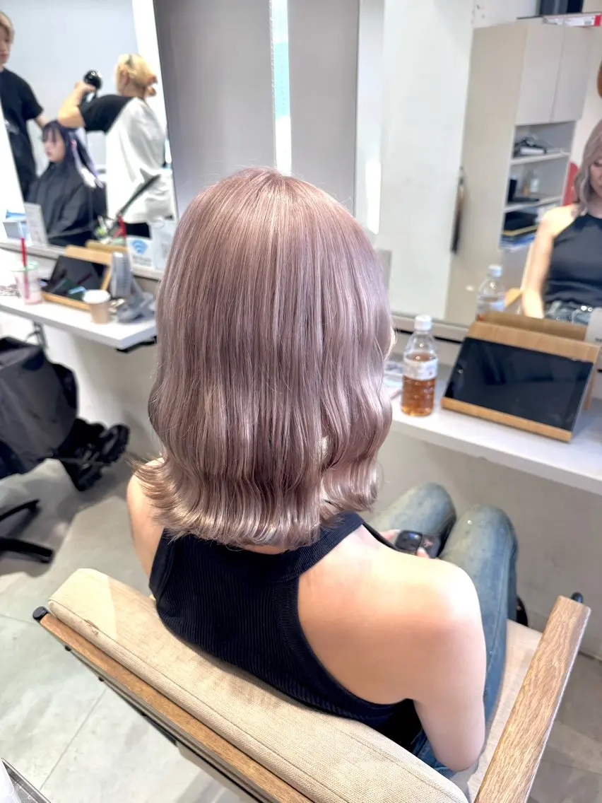 ミディアム ヘアカラー ai 梅田/暖色カラーのヘアスタイル