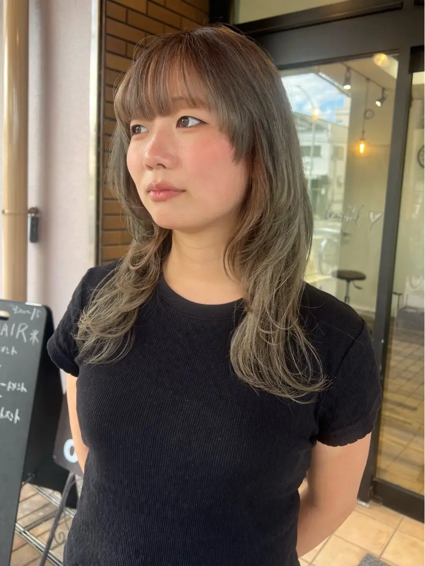 ロング カラー レイヤーカット 小顔カット カット HONOKA ボブ得意/尼崎のヘアスタイル