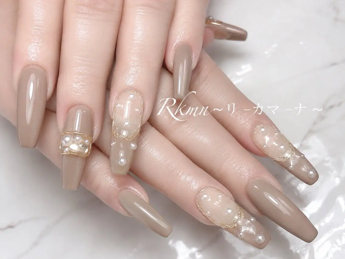 ネイル アートネイル 持ち込み スカルプネイル ハンドネイル フットネイル ハンドケア Rkmn ~リ-カマ-ナ~のネイルデザイン