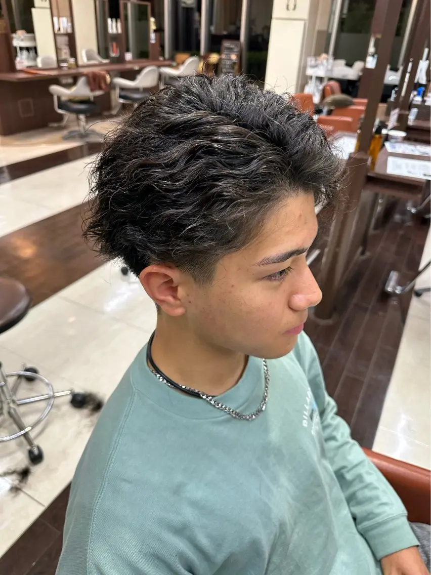 ショート カラー パーマ メンズ カット パーマ ヘアセット 毎月230人担当/ メンズヘア/清和武虎のヘアスタイル