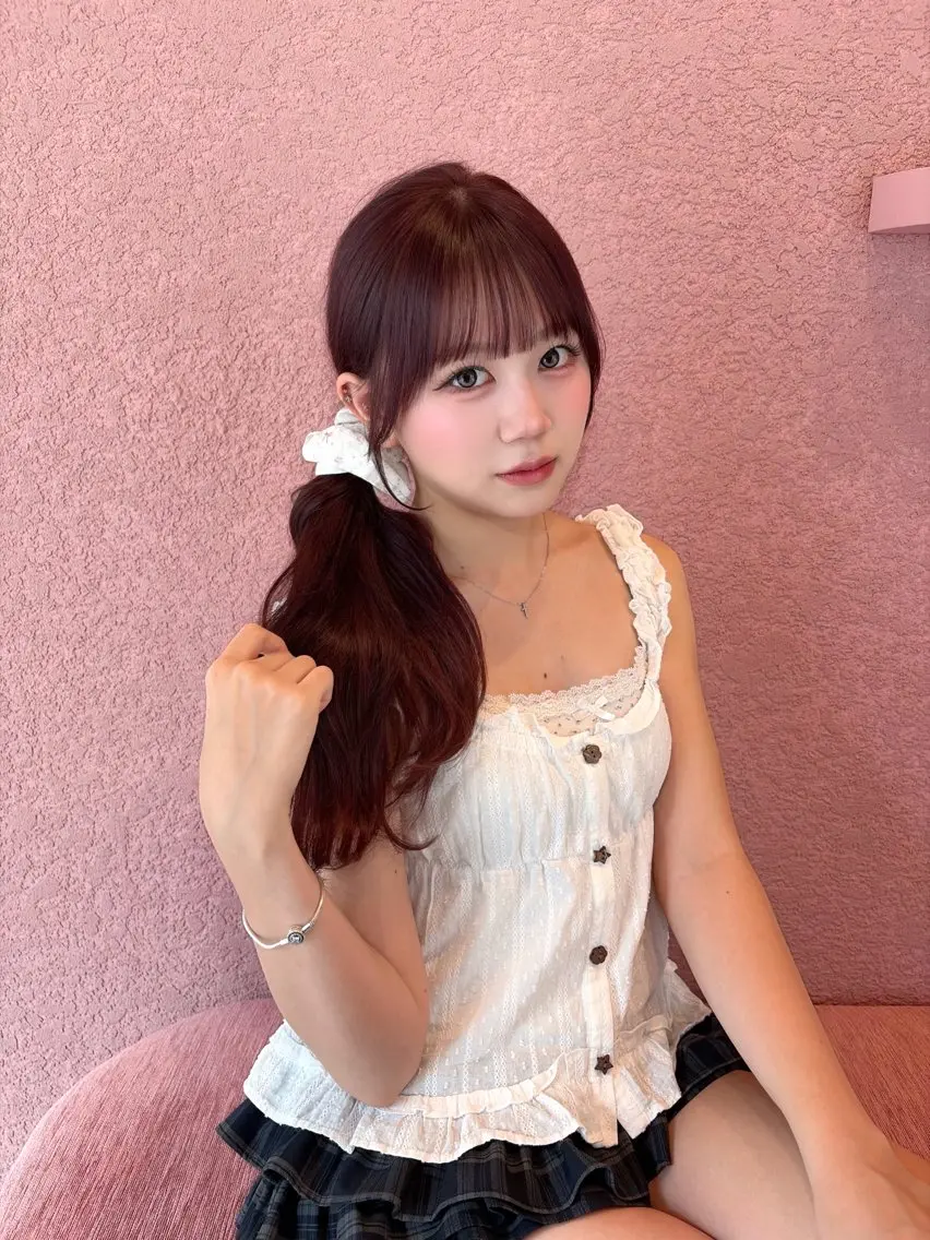 ロング ヘアカラー お悩み解決 顔周りカット/楽人のヘアスタイル