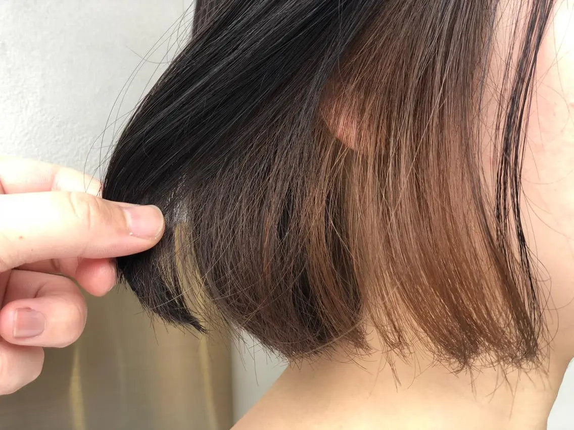 カラー インナーカラー ボブ OKIMOTO NAOKAのヘアスタイル