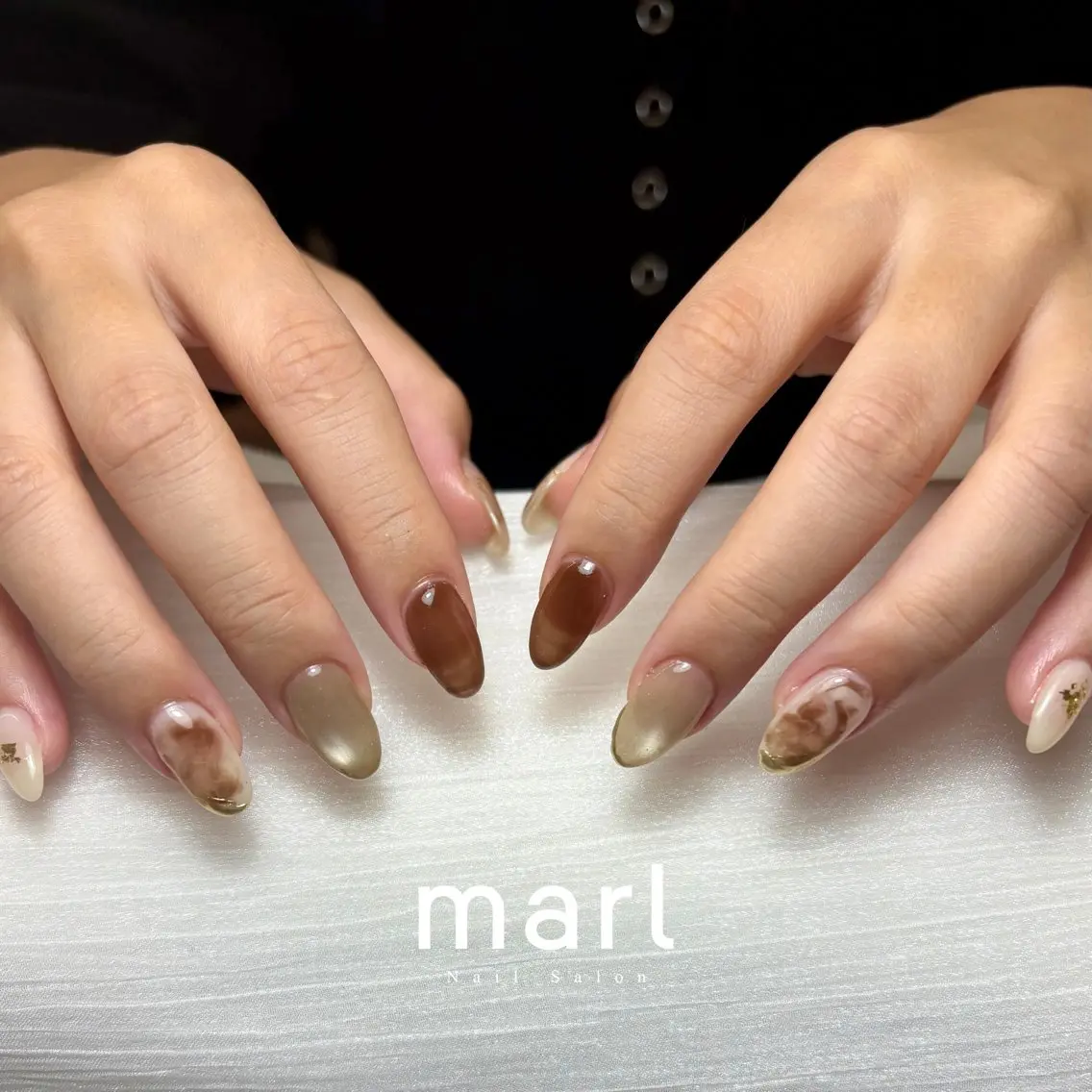 ネイル ニュアンスネイル ハンドネイル marl姫路店 arisaのネイルデザイン