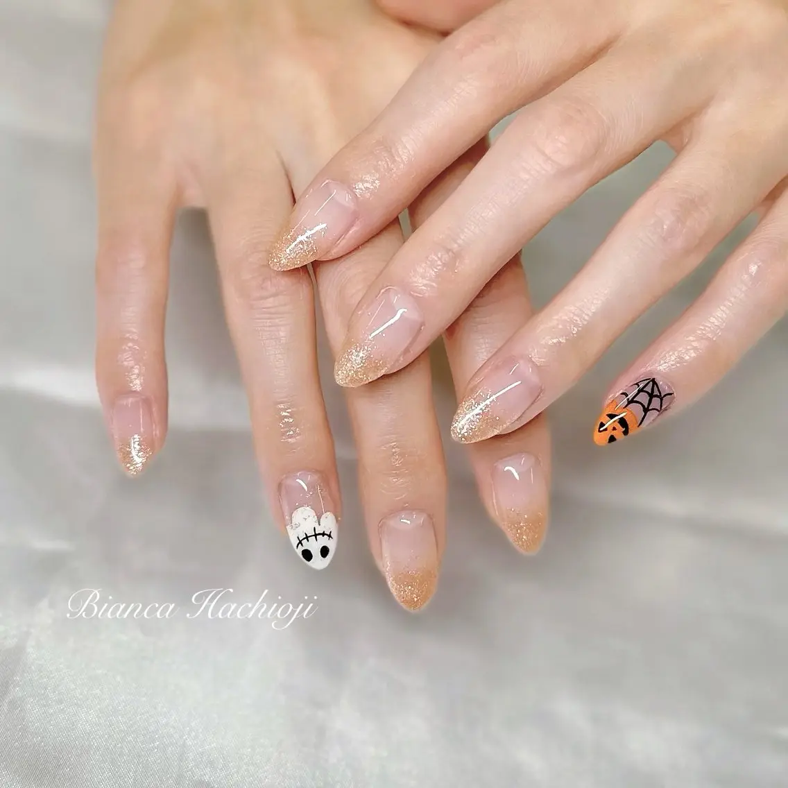 ネイル アートネイル ハロウィン ちゅるん美フォルム 🦋AIRAのネイルデザイン