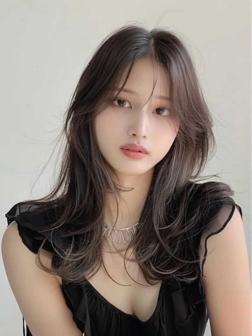 セミロング カラー ヘアカラー 金森 斗夢のヘアスタイル