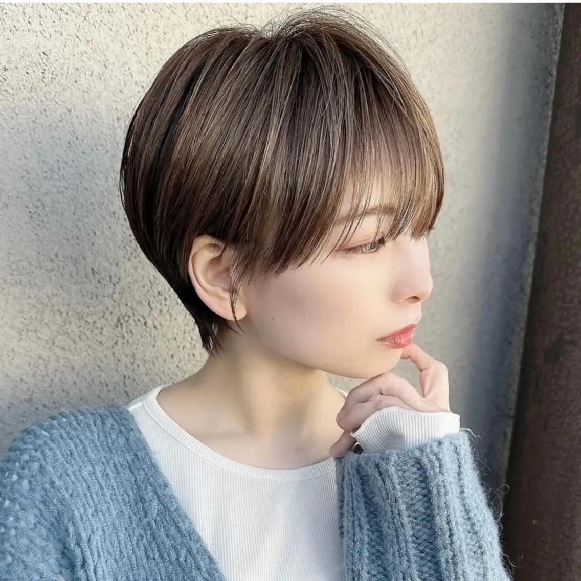 ショート カラー レイヤー|縮毛矯正 |韓国ボブ|岡田洸太のヘアスタイル