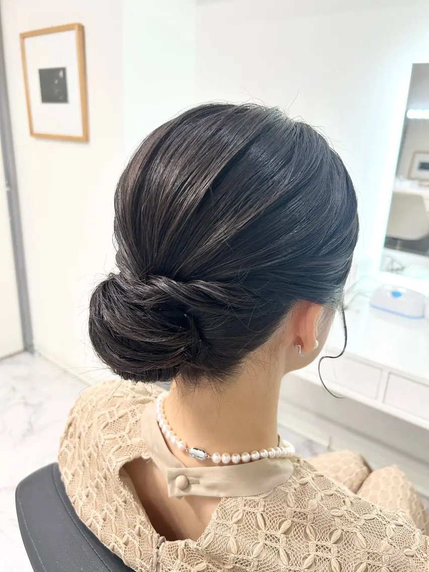 セミロング ヘアアレンジ ヘアセット ヘアセット専門店 Rのヘアスタイル