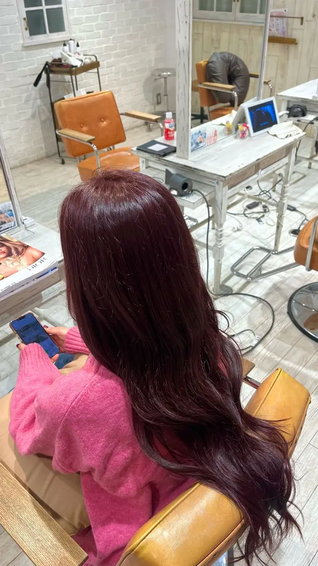 ロング カラー ブリーチ ブリーチなしカラー 杉浦 悠月のヘアスタイル