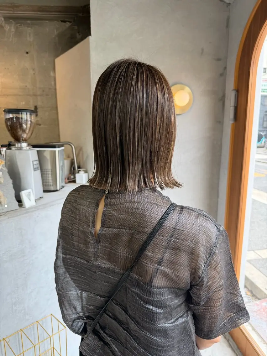 ショート カラー ハイライトカラー ハイライト カット ヘアカラー ボブ支持率NO1 🌈CHIKAのヘアスタイル