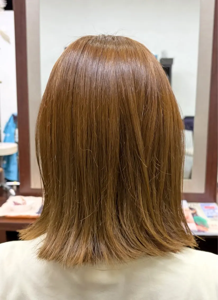 ミディアム ヘアカラー 田中 サキのヘアスタイル